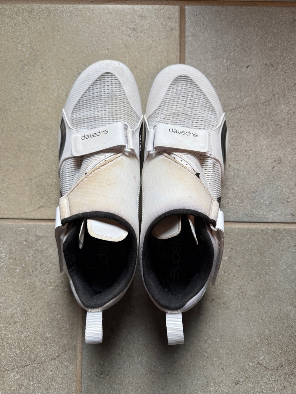 Nike White and Black Peloton Shoes